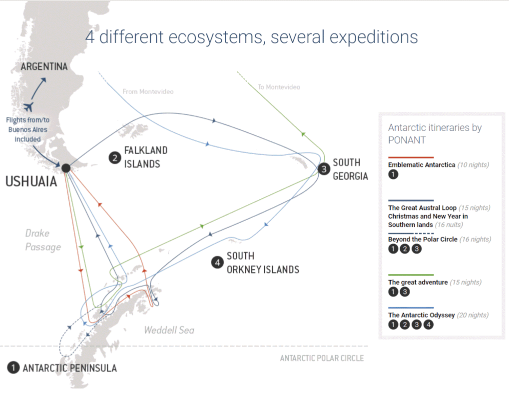 Ponant's cruises explore 4 unique Antarctic ecosystems