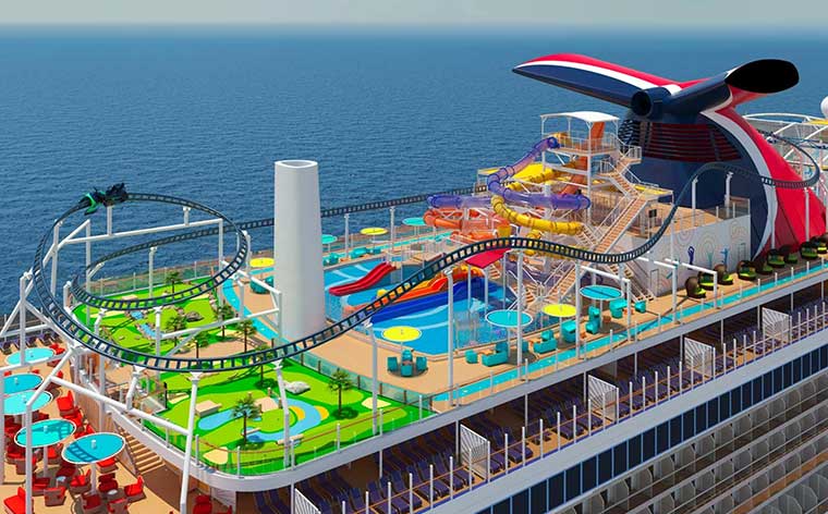 Carnival's new Mardi Gras ship will feature the 1st roller coast on a ship