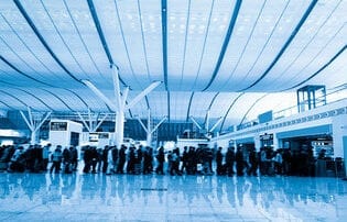 Security checkpoint lines at airports
