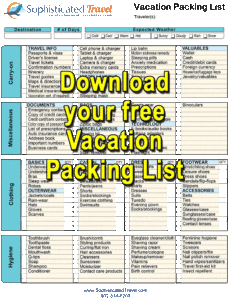 Vacation Packing Checklist