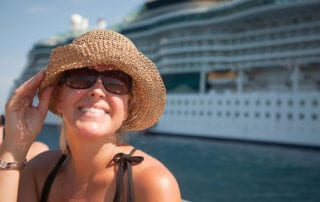 Woman on a cruise