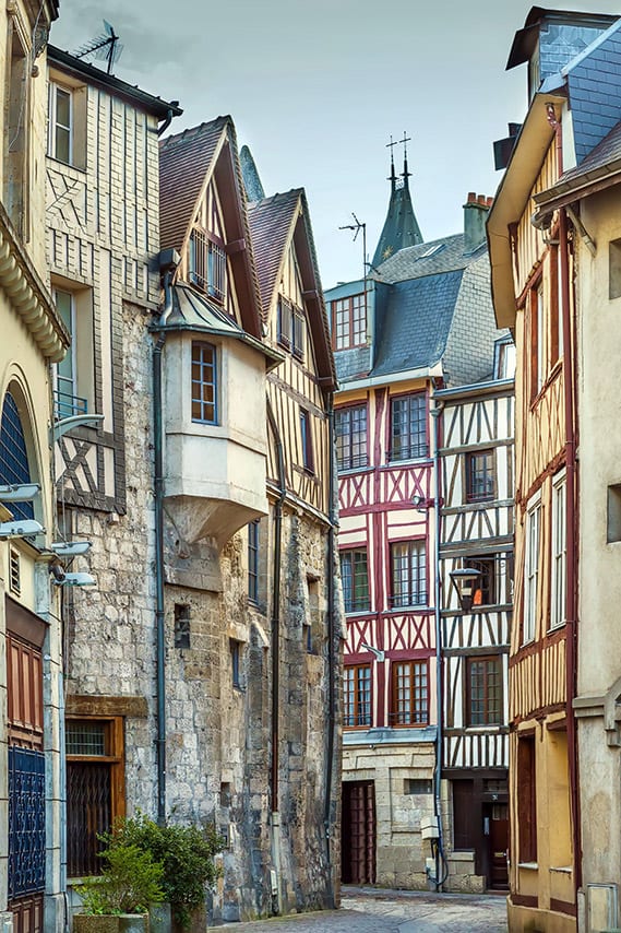 French city of Rouen on the river Seine