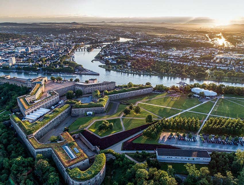 Ehrenbreitstein Fortress where the Rhine & Moselle join