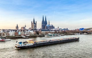 River cruise ship in Cologne