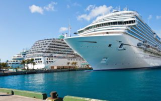 Cruise ships docked
