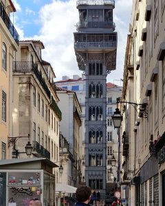 Santa Justa Lift in Lisbon, Portugal