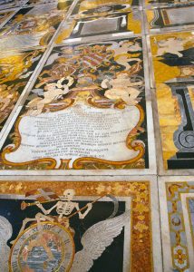 Tombs for the Knights in the floors of St John's Co-Cathedral