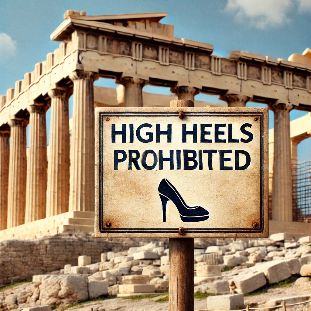 HighHeelsProhibited High Heels are prohibited on ancient sites