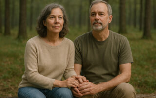 Couple disconnected from the world.