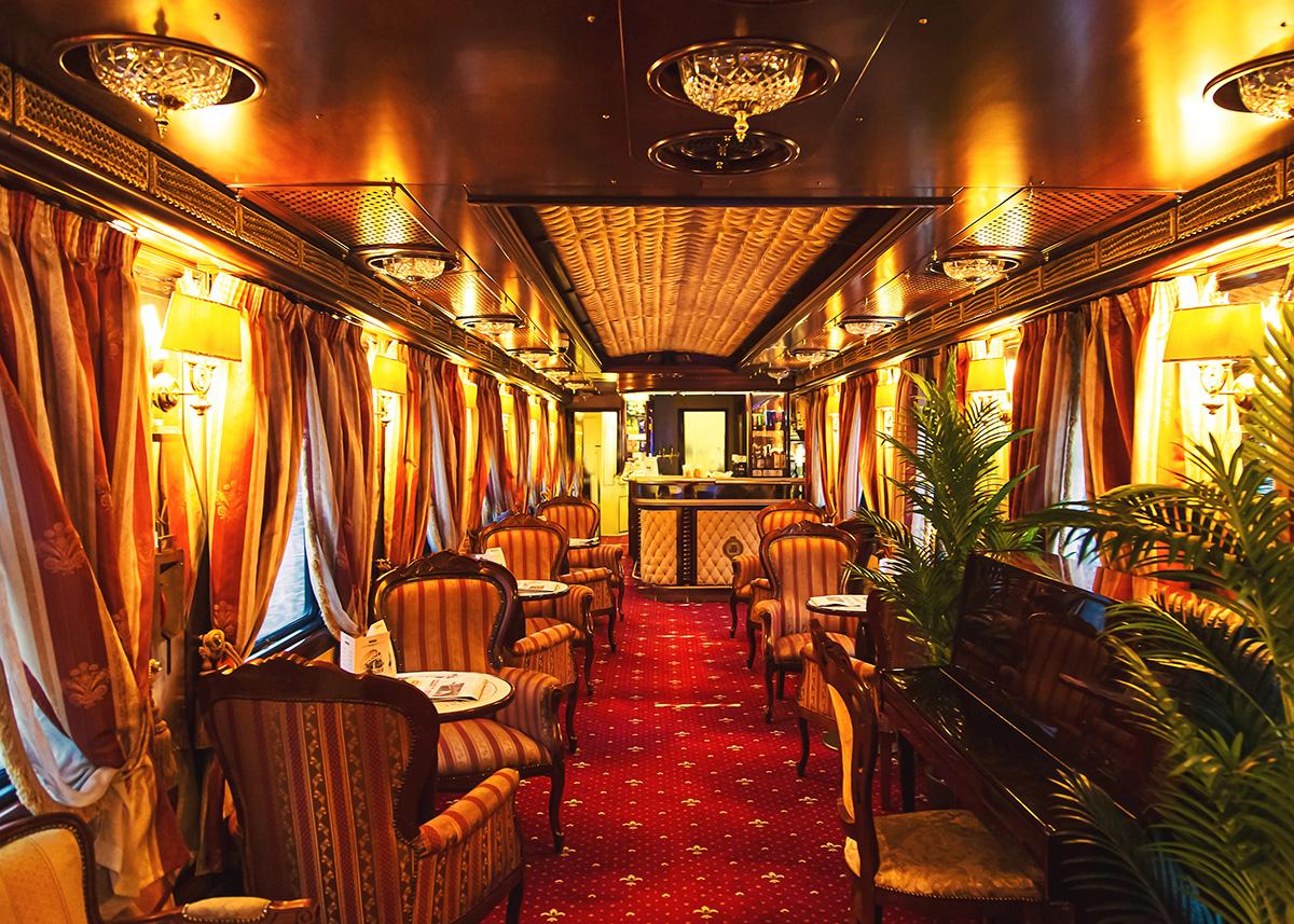 Luxury train interior